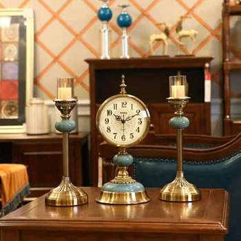 New Decorative Metal European Clock Retro Table Clock Ceramic Base Silent Bedside Desk Clock Bedroom Living Room Home Decoration
New Decorative Metal European Clock Retro Table Clock Ceramic Base Silent Bedside Desk Clock Bedroom Living Room Home Decoration
