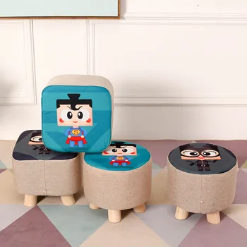 Cartoon Solid Wood Stools Home Living Room Fabric Cover Kids Stool Small Chair for Children Kids Furniture Kindergarten Chair 
Cartoon Solid Wood Stools Home Living Room Fabric Cover Kids Stool Small Chair for Children Kids Furniture Kindergarten Chair