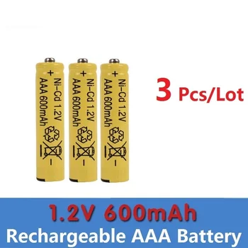 Yellow 1.2V Rechargeable 3pcs/lot AAA Battery 600mAh Ni-CD Neutral Battery 500 Times Charging for Flashlight Toys Electronic Etc
Yellow 1.2V Rechargeable 3pcs/lot AAA Battery 600mAh Ni-CD Neutral Battery 500 Times Charging for Flashlight Toys Electronic Etc