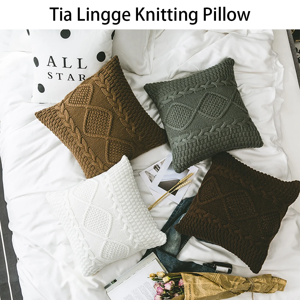 45x45cm Nordic Style Pillowcase Wool Rhombic Knit Sofa Throw Pillow Case Cushion Cover Car Sofa Bedroom Decorative Pillows Cover
45x45cm Nordic Style Pillowcase Wool Rhombic Knit Sofa Throw Pillow Case Cushion Cover Car Sofa Bedroom Decorative Pillows Cover