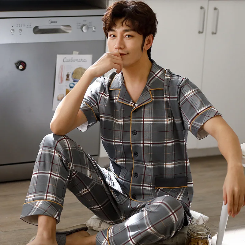 2020 Pajamas MEN'S Short Sleeve Pure Cotton Summer Men Pure Cotton Large Size Casual Comfortable Pajamas Homewear Set
2020 Pajamas MEN'S Short Sleeve Pure Cotton Summer Men Pure Cotton Large Size Casual Comfortable Pajamas Homewear Set