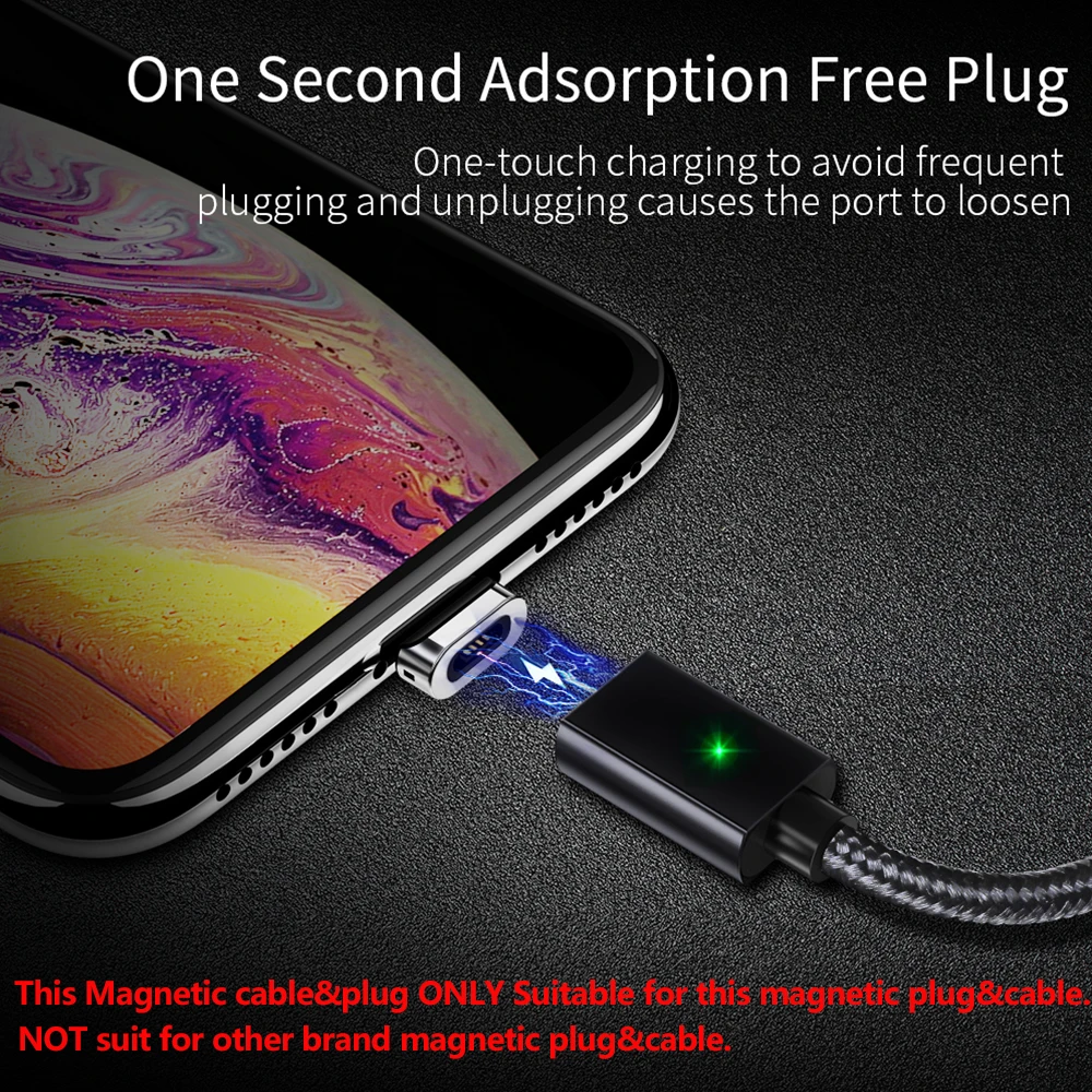 Essager магнитная зарядка usb кабель быстрая для айфона самсунг переходник micro type c