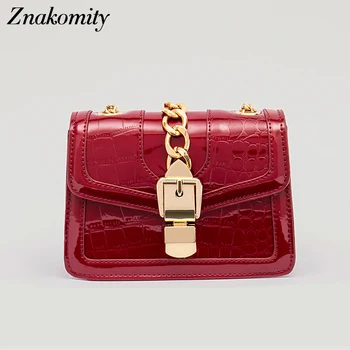 Znakomity Crocodile pattern Women Evening Bag Shoulder Bags PU Leather Luxury Shiny Chain Solid Color Small Crossbody Bags Girls 
Znakomity Crocodile pattern Women Evening Bag Shoulder Bags PU Leather Luxury Shiny Chain Solid Color Small Crossbody Bags Girls