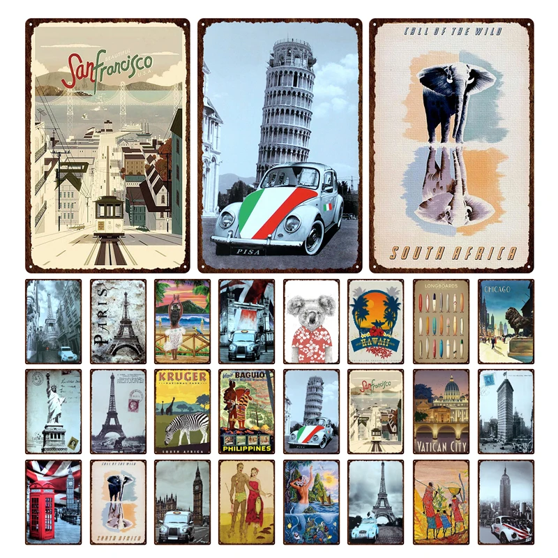 Abstract Style Landscape Iron Painting San Francisco Eiffel Tower Car Vintage Anti Fading Decorative Plaque Metal Tin Sign
Abstract Style Landscape Iron Painting San Francisco Eiffel Tower Car Vintage Anti Fading Decorative Plaque Metal Tin Sign