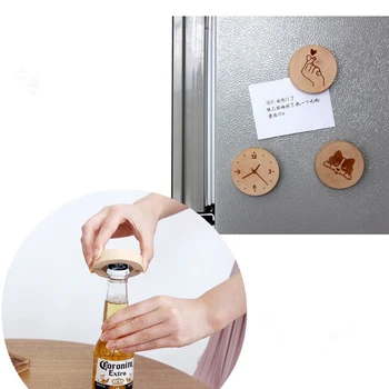 New design Wooden Round Shape Bottle Opener Coaster Fridge Magnet Decoration Beer Bottle Opener Free laser logo
New design Wooden Round Shape Bottle Opener Coaster Fridge Magnet Decoration Beer Bottle Opener Free laser logo