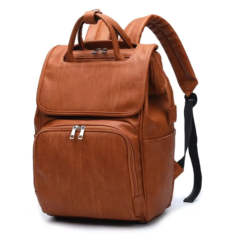 Large Capacity Diaper Bags PU Leather Mummy Maternity Nappy Travel Backpack Multi Function Organizer 
Large Capacity Diaper Bags PU Leather Mummy Maternity Nappy Travel Backpack Multi Function Organizer