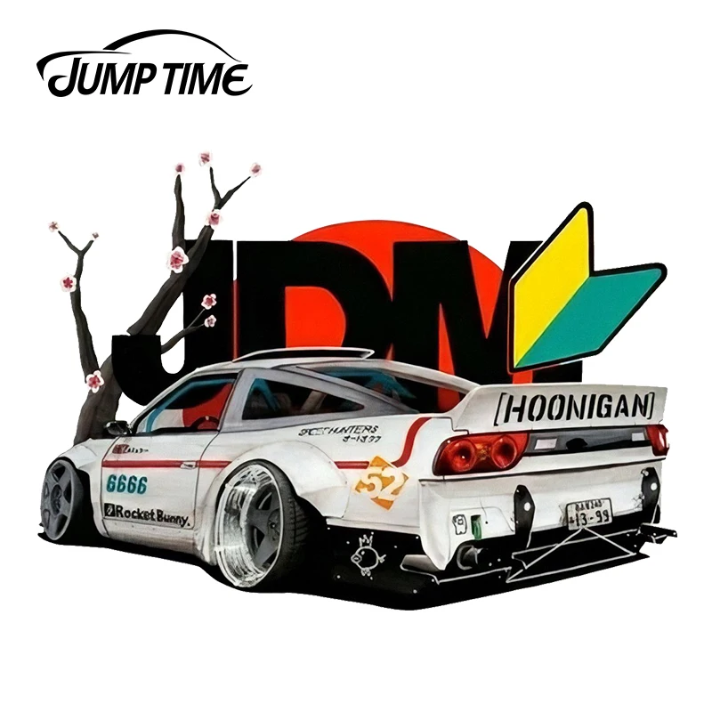 JumpTime 13 см x 9 3 для JDM японские гоночные автомобили Виниловая наклейка на бампер