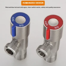 Stainless steel angle shut-off valve 1/2 inlet and outlet right-angle rotary shut-off valve kitchen bathroom faucet accessories
Stainless steel angle shut-off valve 1/2 inlet and outlet right-angle rotary shut-off valve kitchen bathroom faucet accessories