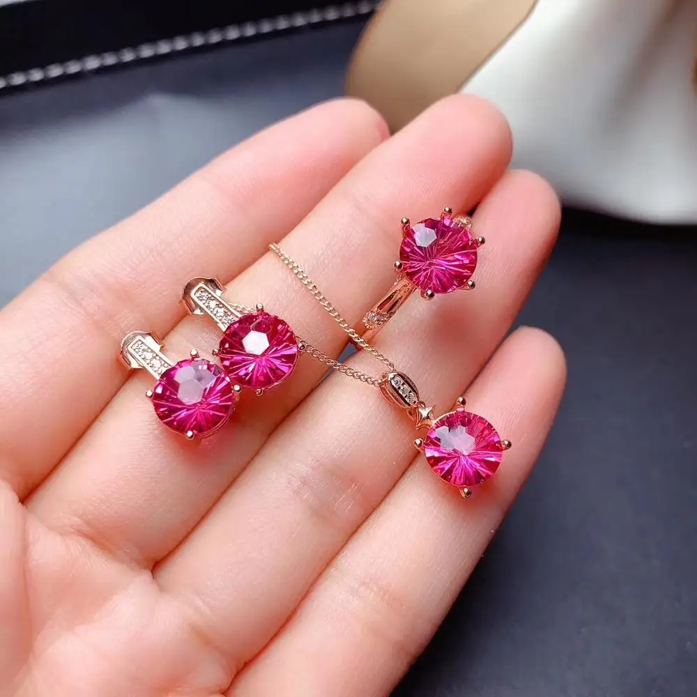 Комплект ювелирных украшений с красным/синим топазом, кольцо, серьги, ожерелье, натуральный драгоценный камень, серебро 925 пробы, хорошая огранка, подарок на день рождения
Комплект ювелирных украшений с красным/синим топазом, кольцо, серьги, ожерелье, натуральный драгоценный камень, серебро 925 пробы, хорошая огранка, подарок на день рождения