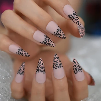 Matte Natural Pink French Stiletto False Nail Leopard Pattern Frosted Press on Ballet Fake Nails Tips Reusable Wear 24pcs/set
Matte Natural Pink French Stiletto False Nail Leopard Pattern Frosted Press on Ballet Fake Nails Tips Reusable Wear 24pcs/set