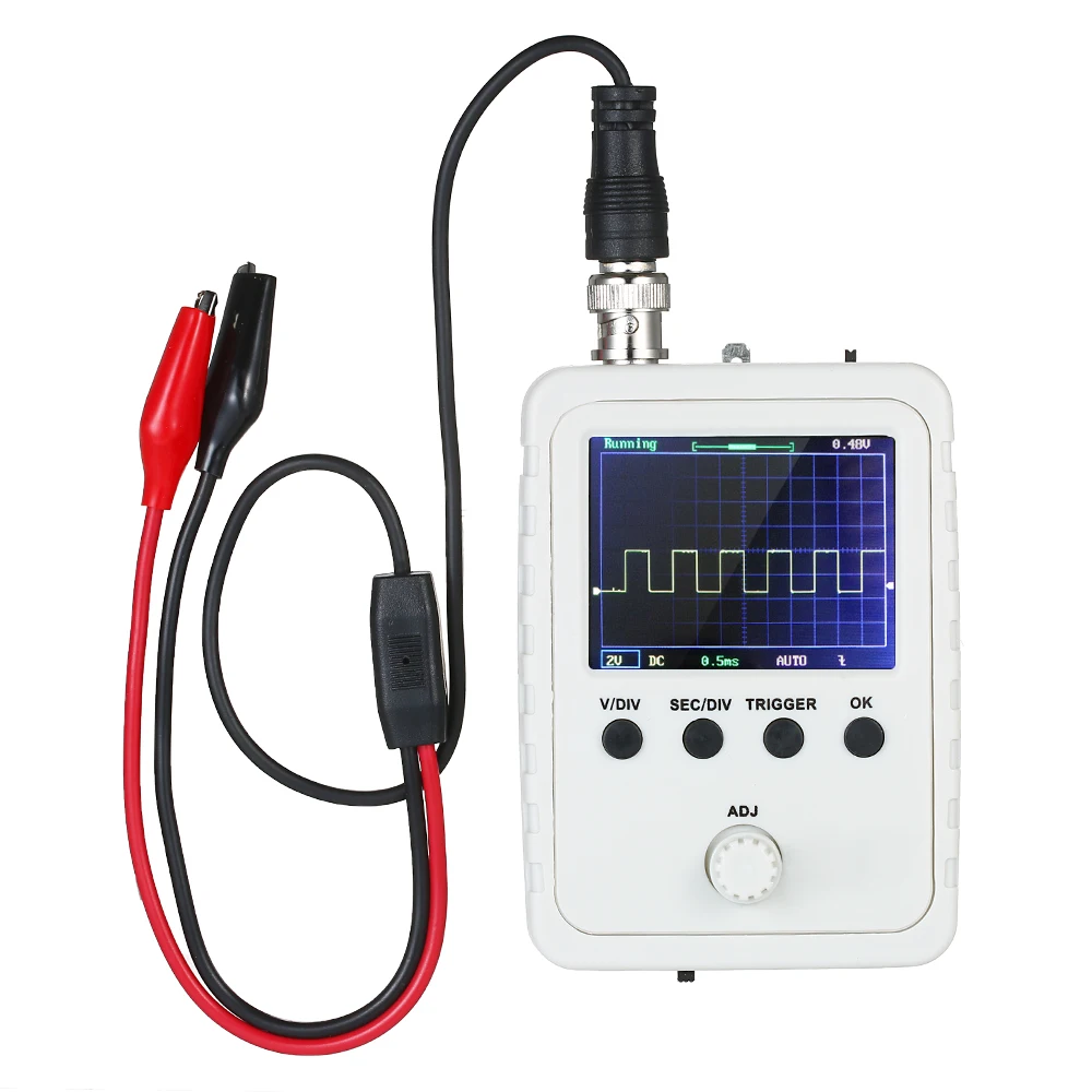DS0150 2.4" TFT Digital Oscilloscope Kit with Power Adapter and BNC-Clip Cable Probe Logic Analyzer Digital Oscilloscope
DS0150 2.4" TFT Digital Oscilloscope Kit with Power Adapter and BNC-Clip Cable Probe Logic Analyzer Digital Oscilloscope