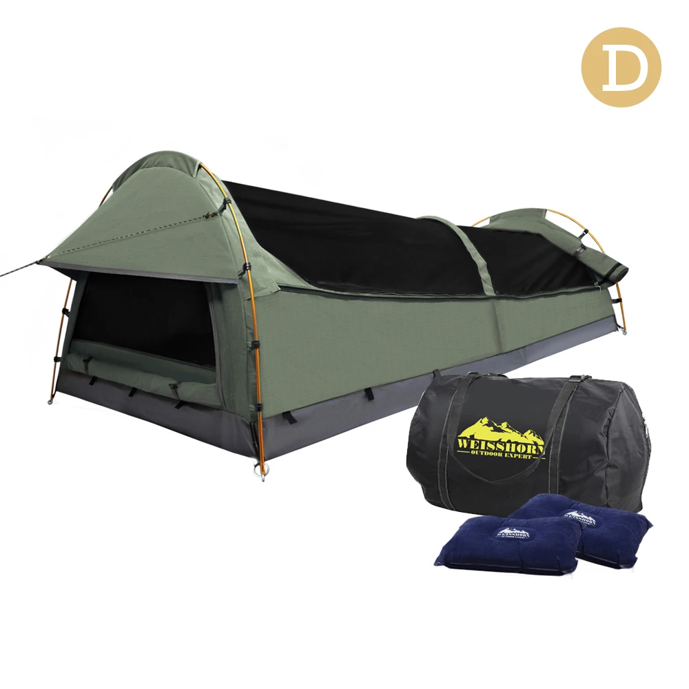 Quality & Durable Weisshorn Double Swag Camping Swag Canvas Tent - Celadon SWAG-DOU-GS-CE Waterproof UV Protection Camping Swag
Quality & Durable Weisshorn Double Swag Camping Swag Canvas Tent - Celadon SWAG-DOU-GS-CE Waterproof UV Protection Camping Swag