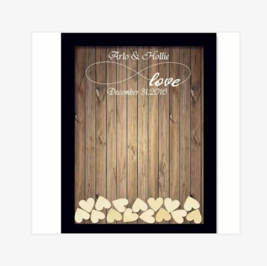 Rustic custom hearts Wooden-colour wedding guestbook frame 3D Alternative drop top box baby shower sign board bithday wishes box
Rustic custom hearts Wooden-colour wedding guestbook frame 3D Alternative drop top box baby shower sign board bithday wishes box