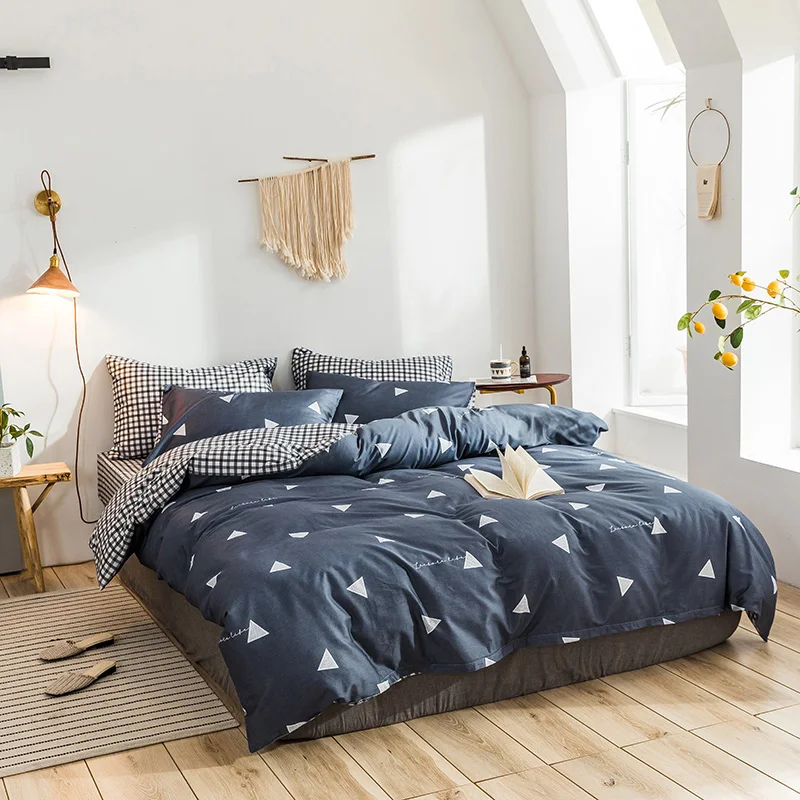Plaid Striped Geometric Bedding Set Twin Queen King Size Cotton Quilt Cover Bed Sheets Pillowcase Modern Dormitory Textile Sets
Plaid Striped Geometric Bedding Set Twin Queen King Size Cotton Quilt Cover Bed Sheets Pillowcase Modern Dormitory Textile Sets