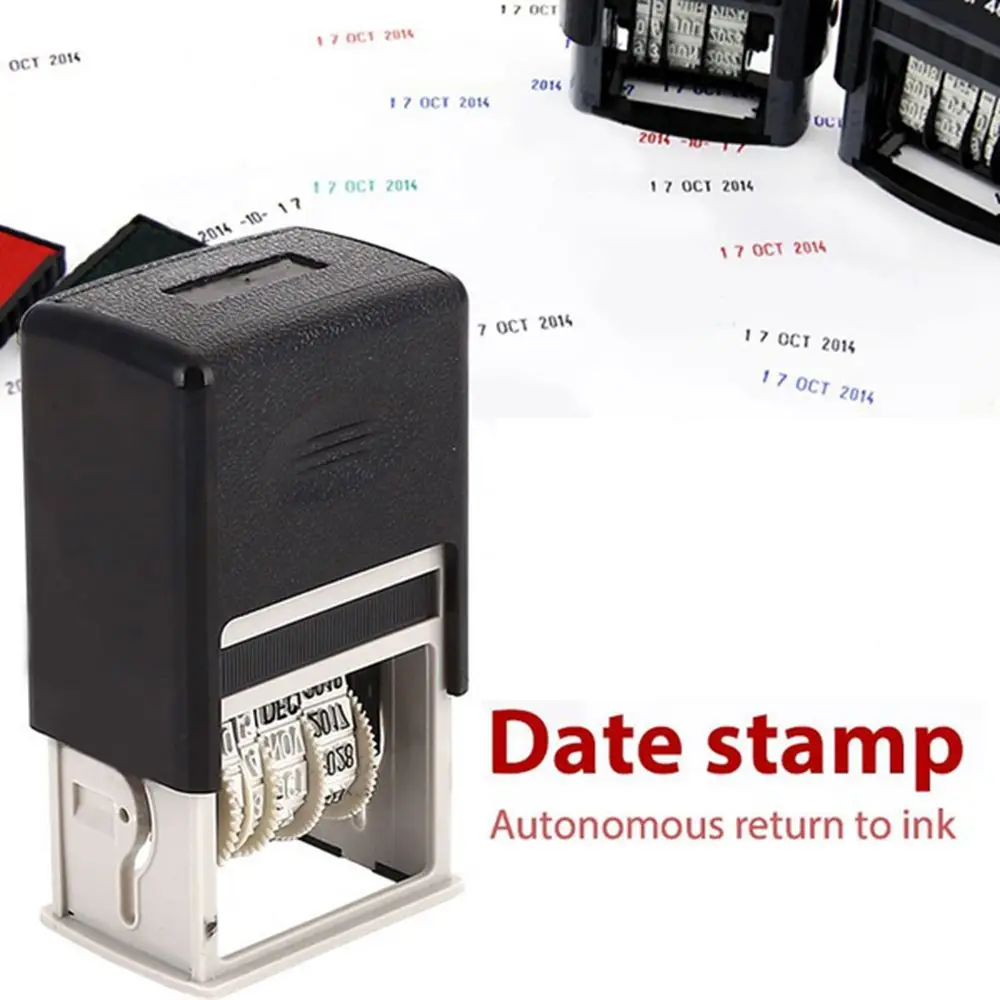 

Self-Inking Wheel Account Stamping Roller Supplies Metal Emboss Seal DIY Office Supplies Date Seal Mud Set Date Stamps