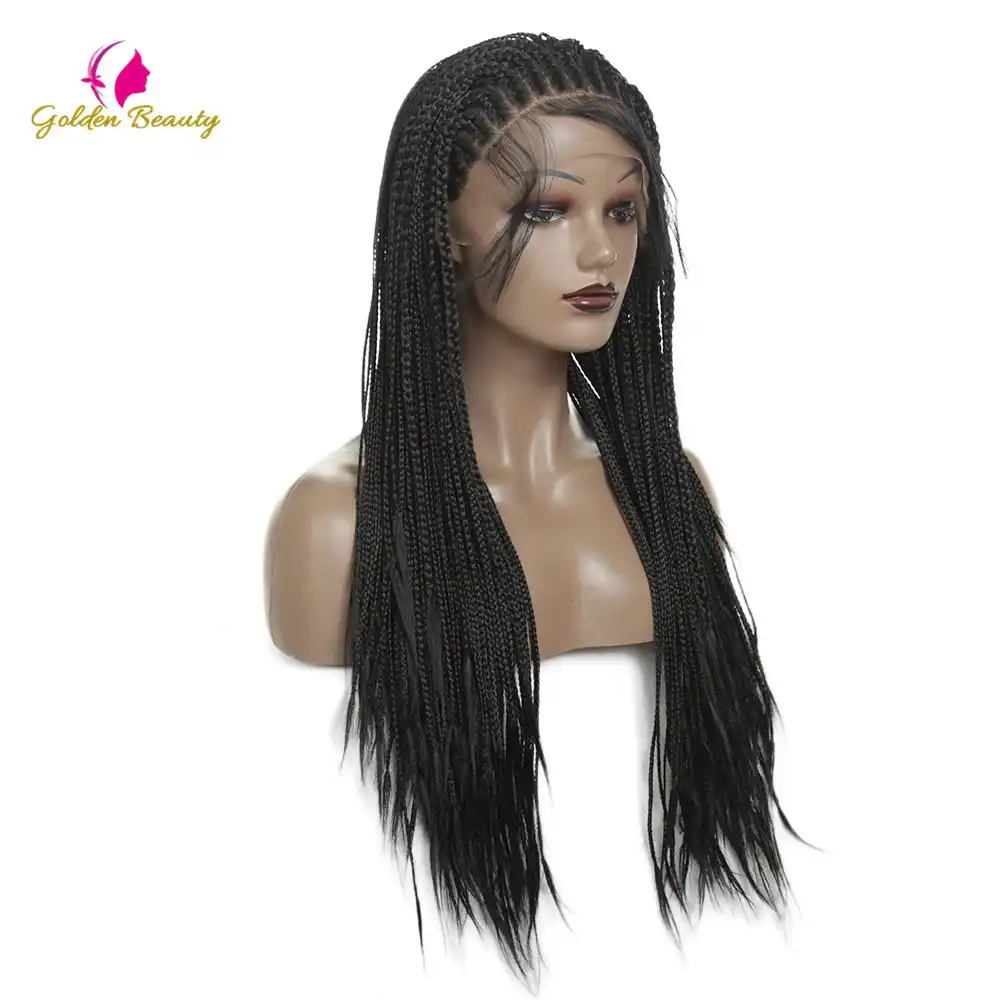 Kruzheva 13 6 Chernye Mikro Kosy Sinteticheskie Kruzhevnye Perednie Pariki Dlya Chernyh Zhenshin S Detskimi Volosami Vasilki Polovina Korobki Pletenye Pariki Zolotaya Krasavica Aliekspress