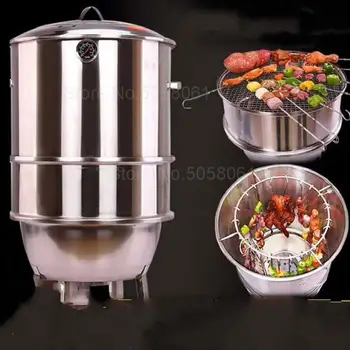 Stainless steel barbecue stove home environmentally friendly smokeless grill 5 or more outdoor charcoal barbecue stove gift 
Stainless steel barbecue stove home environmentally friendly smokeless grill 5 or more outdoor charcoal barbecue stove gift