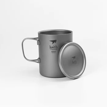 Pure Titanium Cup Ultralight Outdoor Mug with Lid and Foldable Handle Camping Tableware 450ml 60g
Pure Titanium Cup Ultralight Outdoor Mug with Lid and Foldable Handle Camping Tableware 450ml 60g