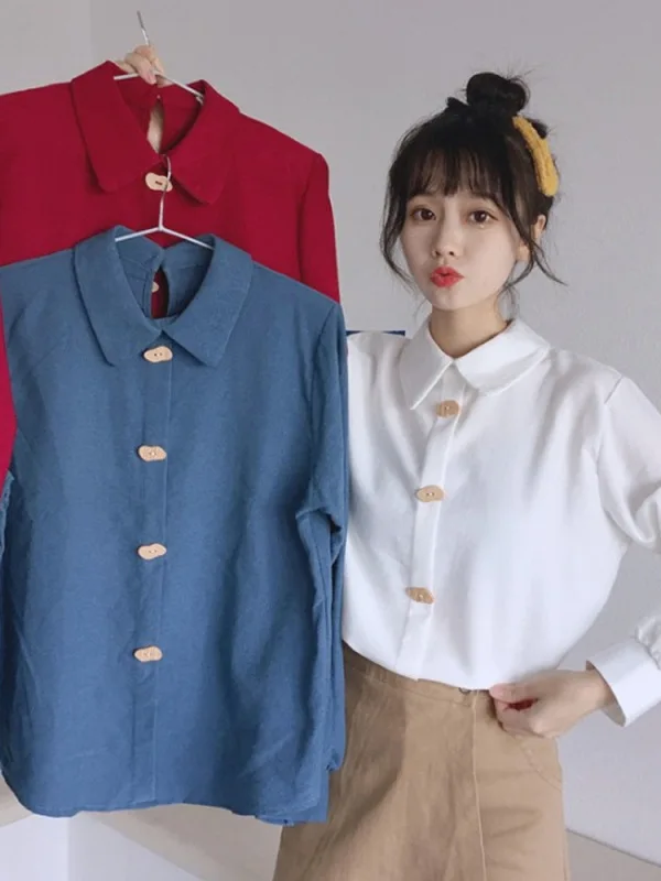 Autumn 2019 New Style Korean-style Shirt Women's Sense of Design Non-mainstream French Non-mainstream Tops Loose-Fit Slimming Lo
Autumn 2019 New Style Korean-style Shirt Women's Sense of Design Non-mainstream French Non-mainstream Tops Loose-Fit Slimming Lo