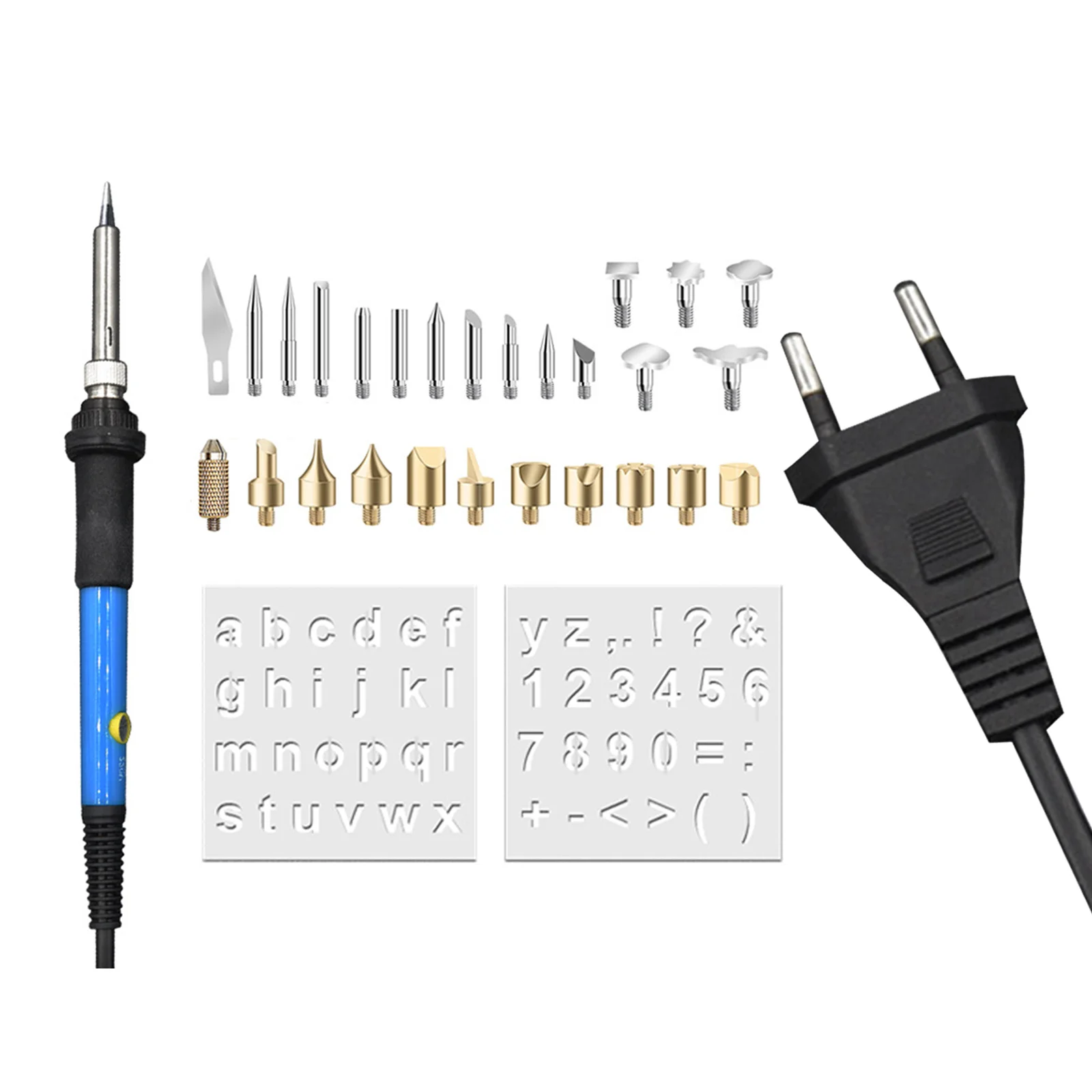 60W Electric Adjustable Temperature Welding Soldering Iron Kit Carving Pyrography Tool Wood Embossing Burning Soldering Pen Set
60W Electric Adjustable Temperature Welding Soldering Iron Kit Carving Pyrography Tool Wood Embossing Burning Soldering Pen Set
