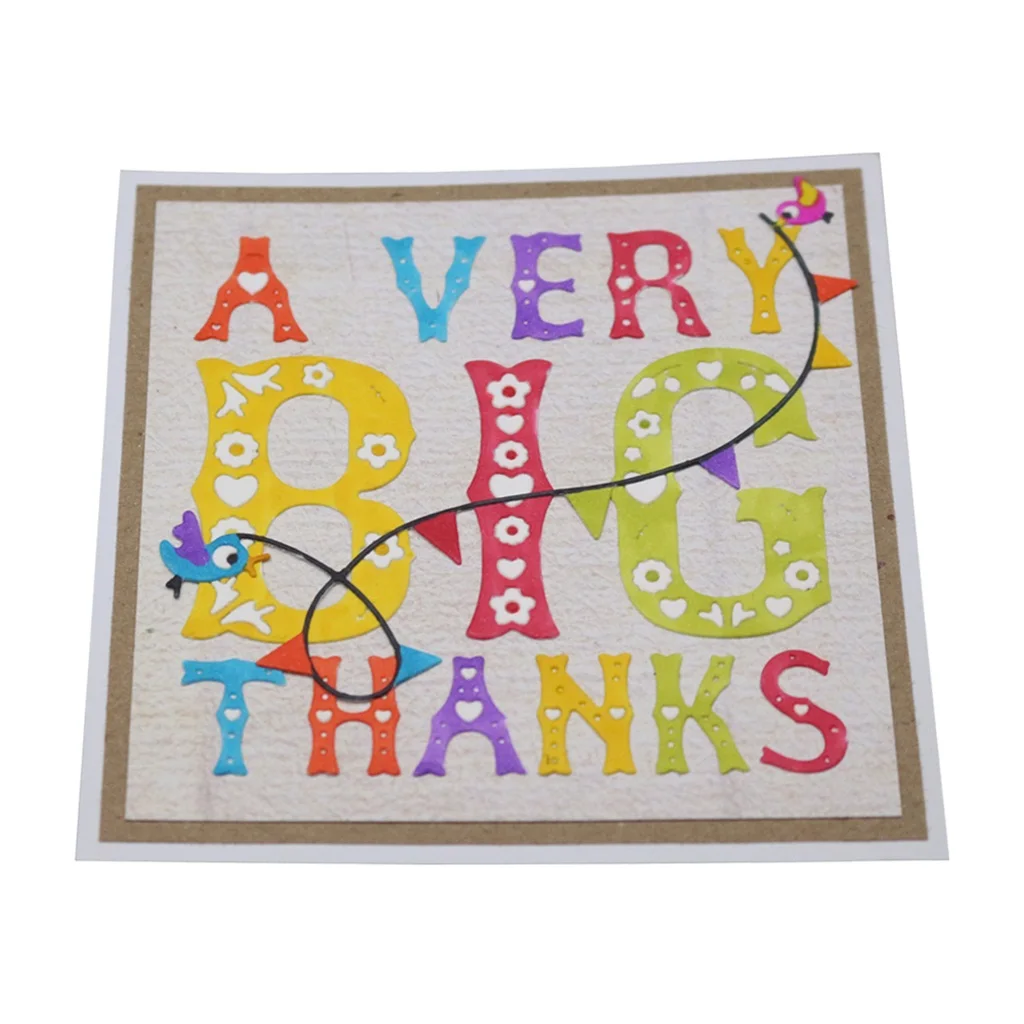 a very big thanks creative cutting dies for card