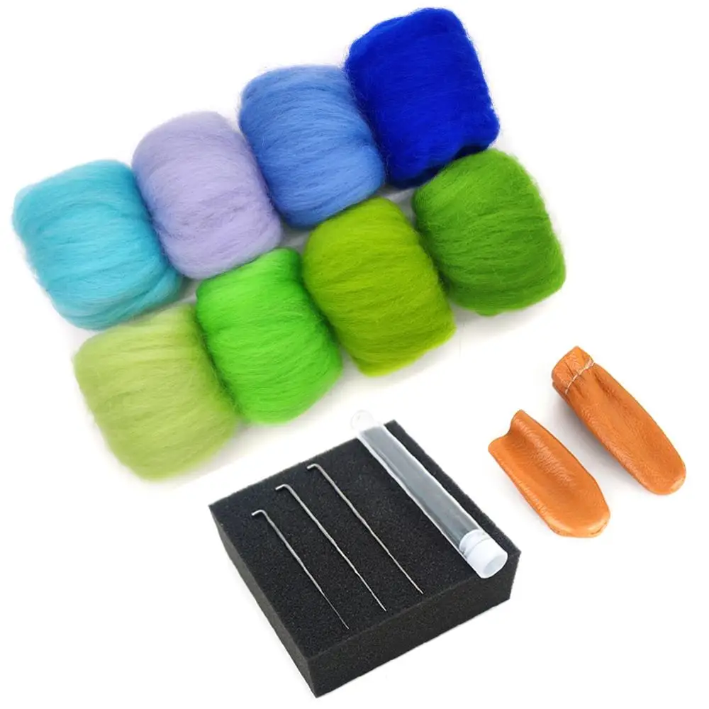 Needle Felting Kit 10g x 8 Color Total 80g Merino Eco-friendly Natural with Needle Felting Needles , Needle Felting Mat (NO.15)
Needle Felting Kit 10g x 8 Color Total 80g Merino Eco-friendly Natural with Needle Felting Needles , Needle Felting Mat (NO.15)
