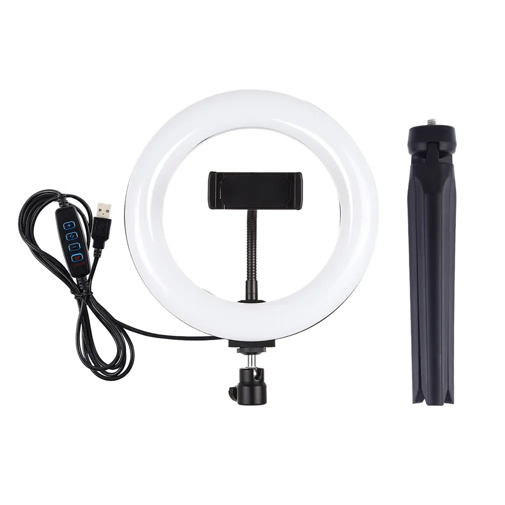 7.9 Inch 20cm Desktop Triangle Bracket LED Ring Fill Light +Phone Clip Video Chat Selfie Photography Tripod
7.9 Inch 20cm Desktop Triangle Bracket LED Ring Fill Light +Phone Clip Video Chat Selfie Photography Tripod