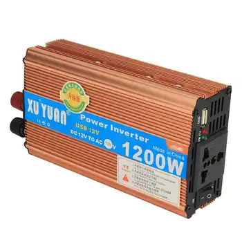 Inverter 12V 110V 500W/1200W/2000W Modified Sine Wave Solar Power Inverter Car battery Converter for car truck
Inverter 12V 110V 500W/1200W/2000W Modified Sine Wave Solar Power Inverter Car battery Converter for car truck