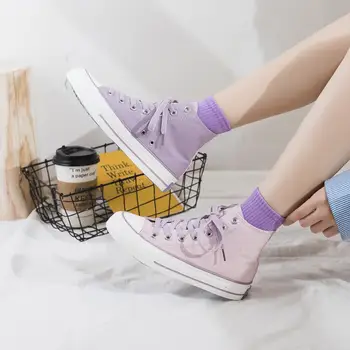 2020 Fashion Women Sneakers Canvas Breathable Casual Women Shoes Solid Color Korean Style High Top Flats High Quality
2020 Fashion Women Sneakers Canvas Breathable Casual Women Shoes Solid Color Korean Style High Top Flats High Quality