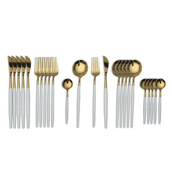 24Pcs 18/10 Tableware Set Dinner Knife Fork Spoon Silverware Stainless Steel Cutlery Set Dinnerware For Wedding Party Flatware
24Pcs 18/10 Tableware Set Dinner Knife Fork Spoon Silverware Stainless Steel Cutlery Set Dinnerware For Wedding Party Flatware