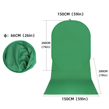 Green Screen Backdrops Photography Background Portable Fold Reflector for Live broadcast YouTube Video Studio Round
Green Screen Backdrops Photography Background Portable Fold Reflector for Live broadcast YouTube Video Studio Round