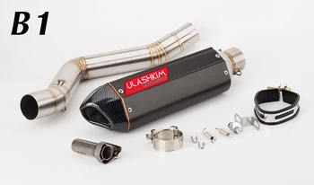 Motorcycle Modified Exhaust Pipe Muffler Huanglong 502 TRK502 304 Stainless Steel Midpiece Semi-Back Pressure Exhaust
Motorcycle Modified Exhaust Pipe Muffler Huanglong 502 TRK502 304 Stainless Steel Midpiece Semi-Back Pressure Exhaust