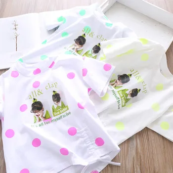 2020 Summer Girls Letters Little Miss Polka Dot T-Shirt Wholesale Children's Clothing
2020 Summer Girls Letters Little Miss Polka Dot T-Shirt Wholesale Children's Clothing