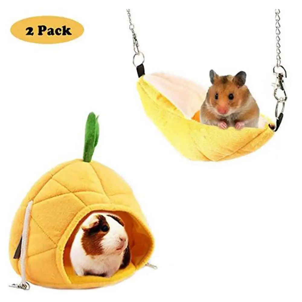 NACOCO 2 Pack Banana & Pineapple Nest for Golden Hamster, Cavy, Hedgehog, Squirrel of Hamsters Warm House for Pet to Sleep
NACOCO 2 Pack Banana & Pineapple Nest for Golden Hamster, Cavy, Hedgehog, Squirrel of Hamsters Warm House for Pet to Sleep