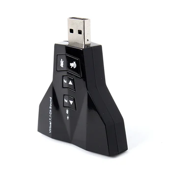 USB Adapter 2.0 Sound Card 7.1 Channel External Virtual Double Adapter Microphone Speaker USB Sound Card
USB Adapter 2.0 Sound Card 7.1 Channel External Virtual Double Adapter Microphone Speaker USB Sound Card