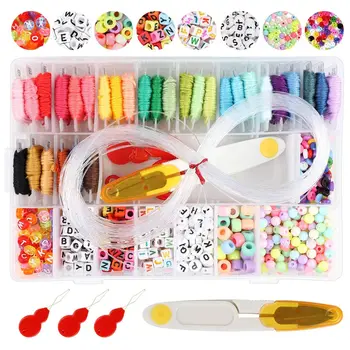 Bracelet Making Beads Kit 28 Color Thread 11 Grid Letter Beads Hand-knitted Cross-stitch Kit H99F
Bracelet Making Beads Kit 28 Color Thread 11 Grid Letter Beads Hand-knitted Cross-stitch Kit H99F