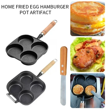 4-hole Omelet Pan for Burger Eggs Ham PanCake Maker Frying Pans Creative Non-stick Wok No Oil-smoke Breakfast Grill Cooking Pot
4-hole Omelet Pan for Burger Eggs Ham PanCake Maker Frying Pans Creative Non-stick Wok No Oil-smoke Breakfast Grill Cooking Pot