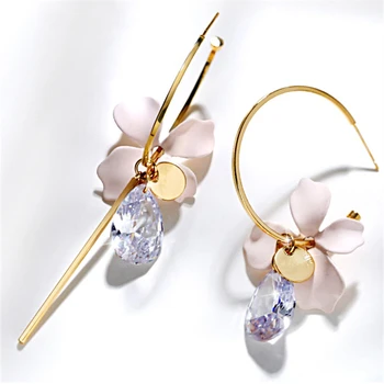 Flower Earrings Crystal Tassel Dangle Earrings Long Asymmetric Earring Fashion Women Party Pendientes Jewelry Gift
Flower Earrings Crystal Tassel Dangle Earrings Long Asymmetric Earring Fashion Women Party Pendientes Jewelry Gift