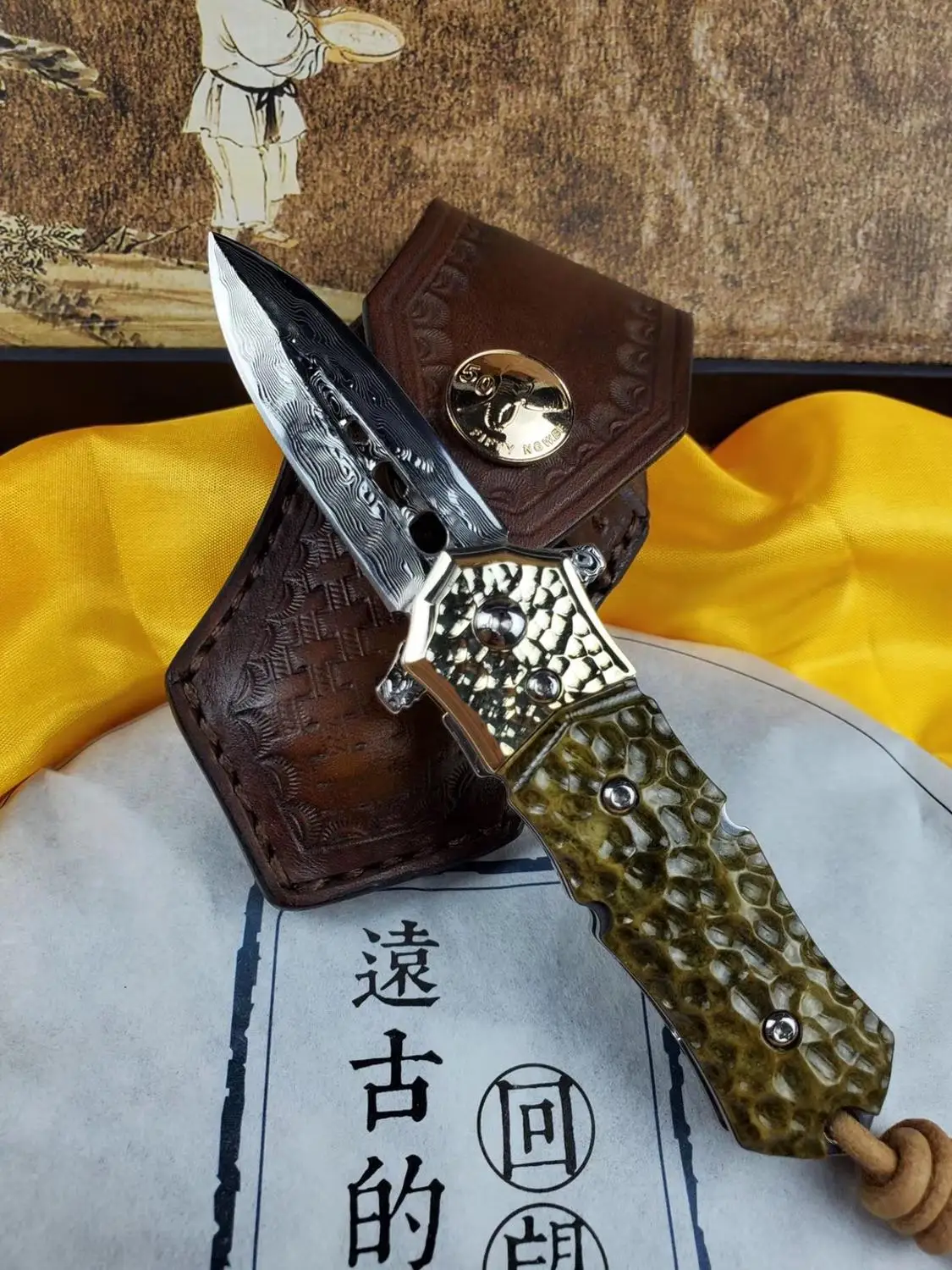 Mini Model Folding Knife Damascus steel Blade Combat Pocket Knife Outdoor Camping EDC Tools Survival Hunting Military Knives
Mini Model Folding Knife Damascus steel Blade Combat Pocket Knife Outdoor Camping EDC Tools Survival Hunting Military Knives