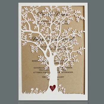 20pcs Rustic Laser Cut Tree Wedding Invitations Cards with Envelopes Printable Invitation Cards for Party University Supplies
20pcs Rustic Laser Cut Tree Wedding Invitations Cards with Envelopes Printable Invitation Cards for Party University Supplies
