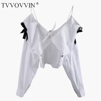 TVVOVVIN NEW Sexy Bow Tie Off-shoulder Shirt Twisted And Tied In Front Of The Chest Long-sleeve Single-breasted Solid A585
TVVOVVIN NEW Sexy Bow Tie Off-shoulder Shirt Twisted And Tied In Front Of The Chest Long-sleeve Single-breasted Solid A585
