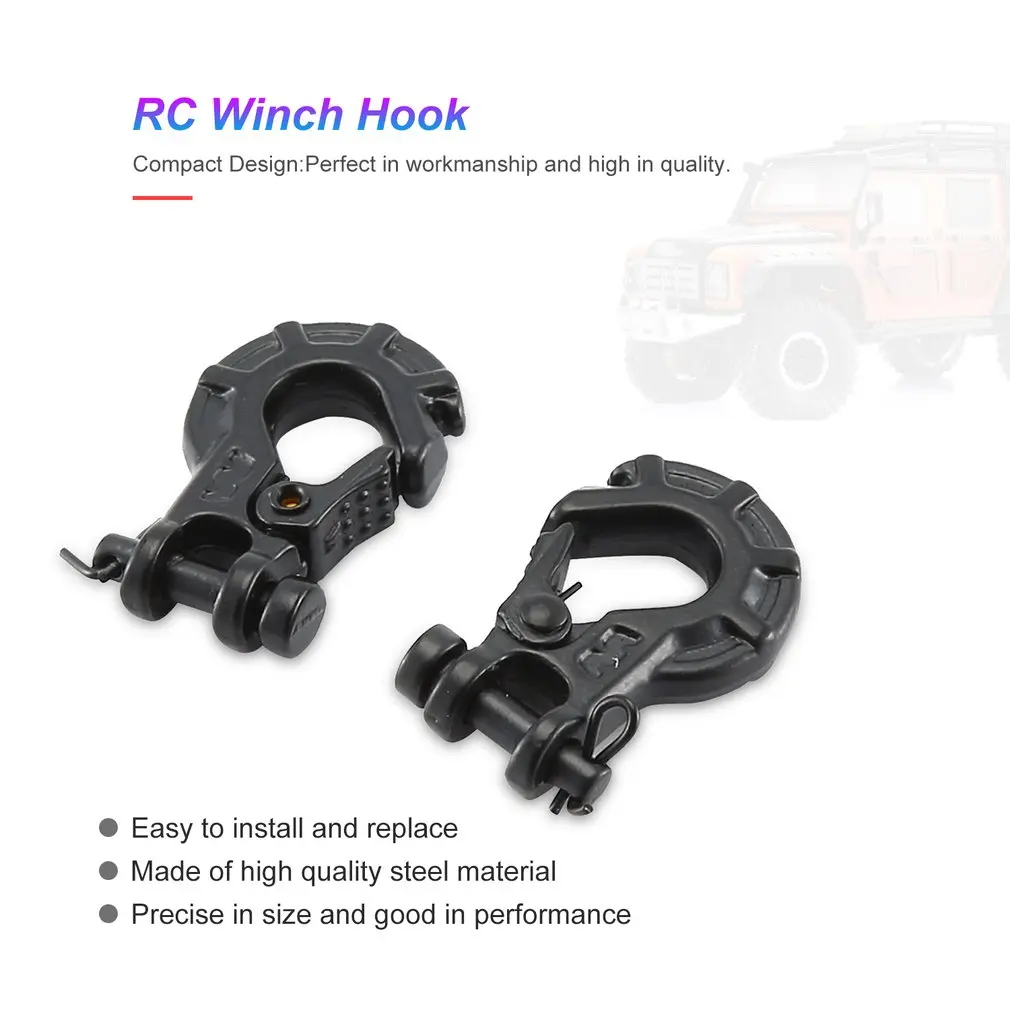 2pcs RC Winch Hook for 1/10 RC Car Crawler High Simulation Model Upgraded Parts Winch Hook Suitable For AXIAL SCX10 Truck Model 
2pcs RC Winch Hook for 1/10 RC Car Crawler High Simulation Model Upgraded Parts Winch Hook Suitable For AXIAL SCX10 Truck Model