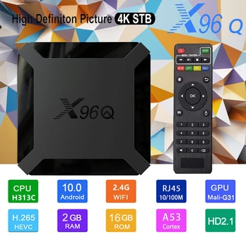 X96Q TV Box Android 10.0 4k HD Smart TV Box Allwinner H313 Quad Core 2GB 16GB Netflix Youtube Media Player Wifi 2.4G Set-top Box
X96Q TV Box Android 10.0 4k HD Smart TV Box Allwinner H313 Quad Core 2GB 16GB Netflix Youtube Media Player Wifi 2.4G Set-top Box