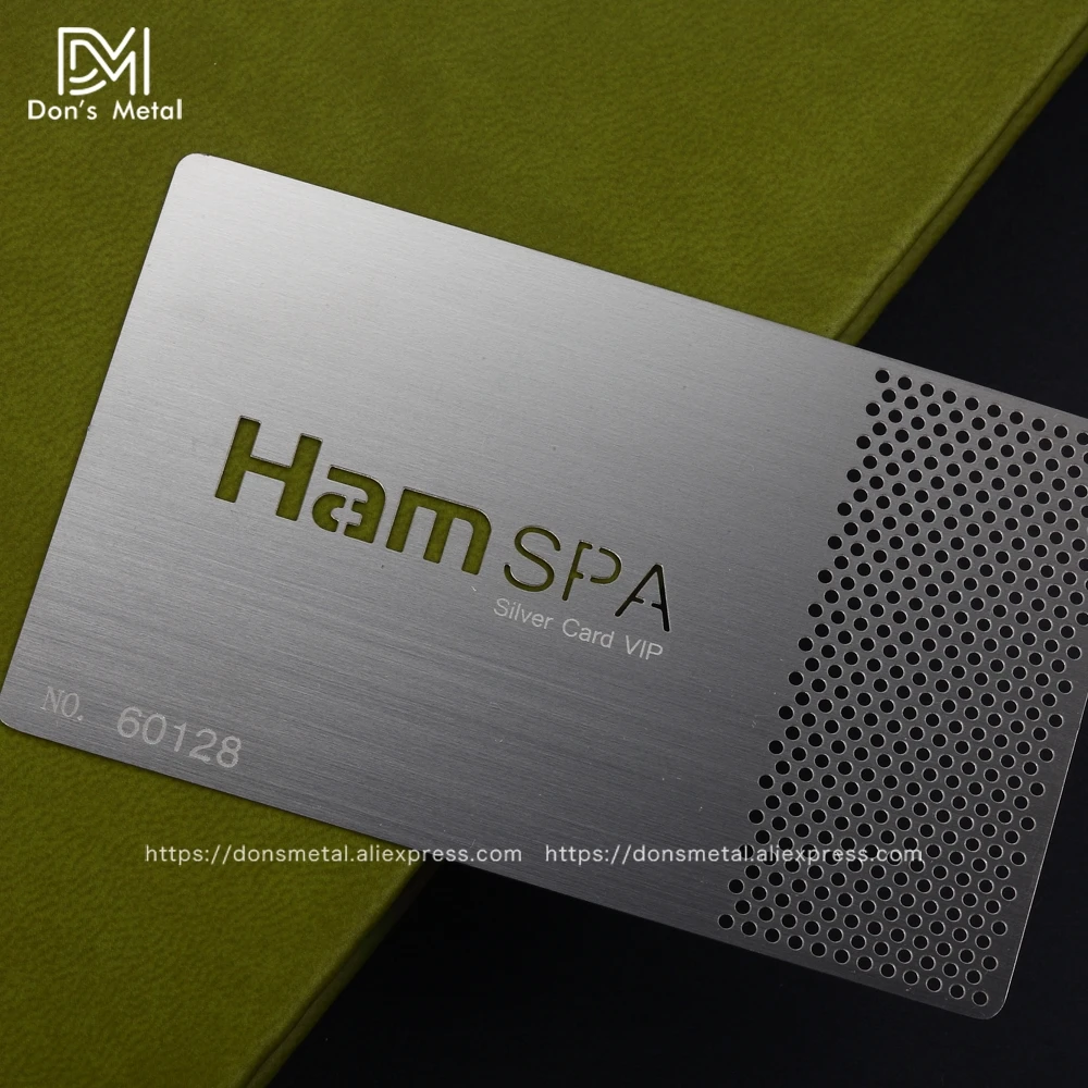 Hollow stainless steel business card and mirror membership card 