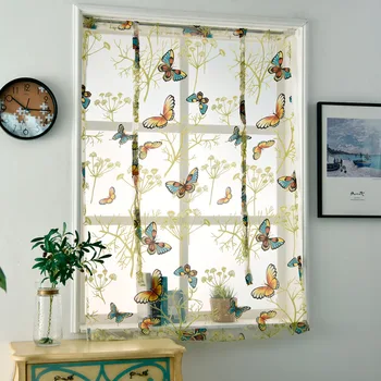 Semi-shading Roman Curtain Screening Panel Voile Short Butterfly Floral Pattern Bedroom Kitchen Office Tulle Window Living Room
Semi-shading Roman Curtain Screening Panel Voile Short Butterfly Floral Pattern Bedroom Kitchen Office Tulle Window Living Room