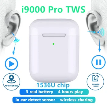 

Original i9000 Pro TWS Aire 2 Replica 1:1 Bluetooth earphone Wireless Headphones Rename Positioning Earbuds PK i10 i200 i500 TWS
