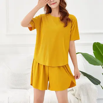 Pajamas Manufacturers Direct Selling Summer New Style TwCase Tracksuit Short Sleeveless Toning Ice Viscose Solid Color Home Wear
Pajamas Manufacturers Direct Selling Summer New Style TwCase Tracksuit Short Sleeveless Toning Ice Viscose Solid Color Home Wear
