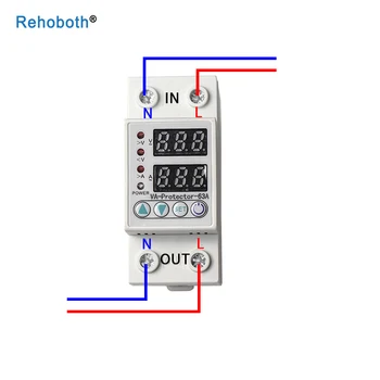 40A 63A Din Rail 230V Adjustable Voltage Surge Protector Relay with Limit Current Protection Home Usage Dual LED Display
40A 63A Din Rail 230V Adjustable Voltage Surge Protector Relay with Limit Current Protection Home Usage Dual LED Display