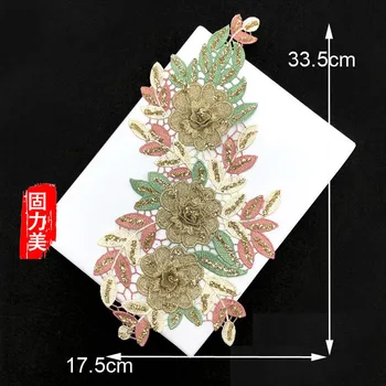 10pair Luxury 3d pink blue green leave leaf flower with gold rhinestone bling bling powder sewing on patch lace applique
10pair Luxury 3d pink blue green leave leaf flower with gold rhinestone bling bling powder sewing on patch lace applique