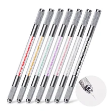 Manual Double Crystal Acrylic Tattoo Pen Microblading Permanent Makeup Eyebrow Tools 2 Usage For Flat or Round Needles
Manual Double Crystal Acrylic Tattoo Pen Microblading Permanent Makeup Eyebrow Tools 2 Usage For Flat or Round Needles